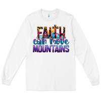 White Faith Can Move Mountains Long Sleeve Tee - LillyAllenDesigns