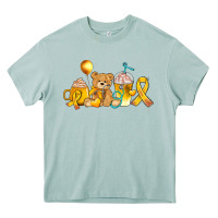 Arona childhood cancer ribbon and coffee cups Heavy Core Tee - AdoDesignShop