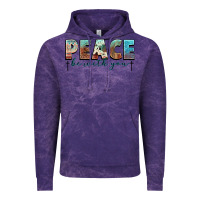 Cloud Purple peace be with you cross Vintage Hoodie - NancyCooperArtShop