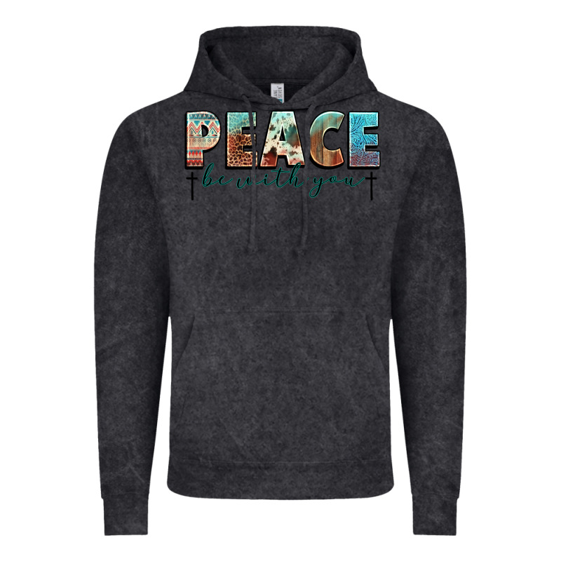 Peace Be With You Cross Vintage Hoodie by NancyCooperArtShop | Teevron