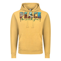 Vintage Mustard peace be with you cross Vintage Hoodie - NancyCooperArtShop