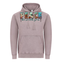 Vintage Zinc peace be with you cross Vintage Hoodie - NancyCooperArtShop