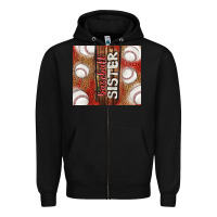Black baseball sister Zipper Hoodie - TumblerDesignByShophia
