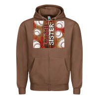 Chestnut baseball sister Zipper Hoodie - TumblerDesignByShophia