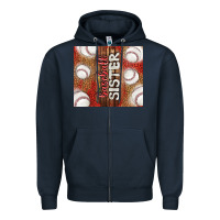 Navy baseball sister Zipper Hoodie - TumblerDesignByShophia