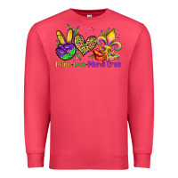 Cardinal peace love mardi gras olivia Premium Sweatshirt - OliviaCreatesArt
