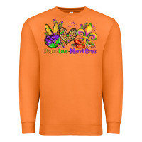 Carrot peace love mardi gras olivia Premium Sweatshirt - OliviaCreatesArt