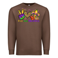 Chestnut peace love mardi gras olivia Premium Sweatshirt - OliviaCreatesArt