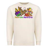 Sandshell peace love mardi gras olivia Premium Sweatshirt - OliviaCreatesArt