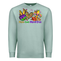 Seafoam peace love mardi gras olivia Premium Sweatshirt - OliviaCreatesArt