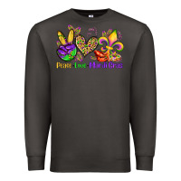 Smoke peace love mardi gras olivia Premium Sweatshirt - OliviaCreatesArt