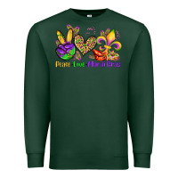 Sports Green peace love mardi gras olivia Premium Sweatshirt - OliviaCreatesArt