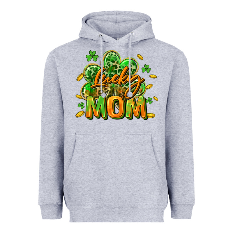 Lucky Mom  St. Patrick's Day Heavyweight Hoodie by CowGirlArtShop | Teevron