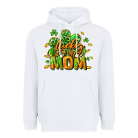 White Lucky Mom  St. Patrick's Day Heavyweight Hoodie - CowGirlArtShop