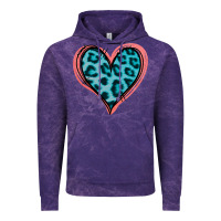 Cloud Purple Blue Leopard Heart Vintage Hoodie - Jasminsmagicworld