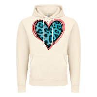 Vintage Artic Blue Leopard Heart Vintage Hoodie - Jasminsmagicworld
