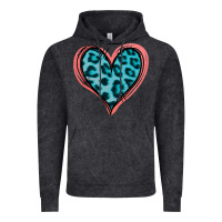 Vintage Black Blue Leopard Heart Vintage Hoodie - Jasminsmagicworld