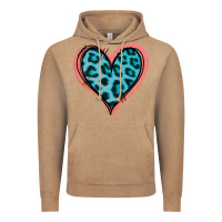 Vintage Coffee Blue Leopard Heart Vintage Hoodie - Jasminsmagicworld