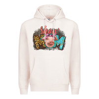 Pale Pink Show mom pig Premium Hoodie - CowGirlArtShop