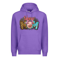 Purple Show mom pig Premium Hoodie - CowGirlArtShop