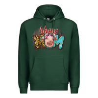 Sports Green Show mom pig Premium Hoodie - CowGirlArtShop