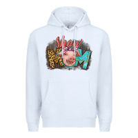 White Show mom pig Premium Hoodie - CowGirlArtShop