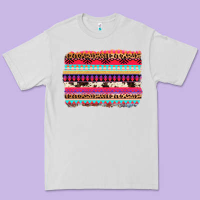 Aztec Western Leopard Cowhide Background Premium Tee Designed By Adodesignshop