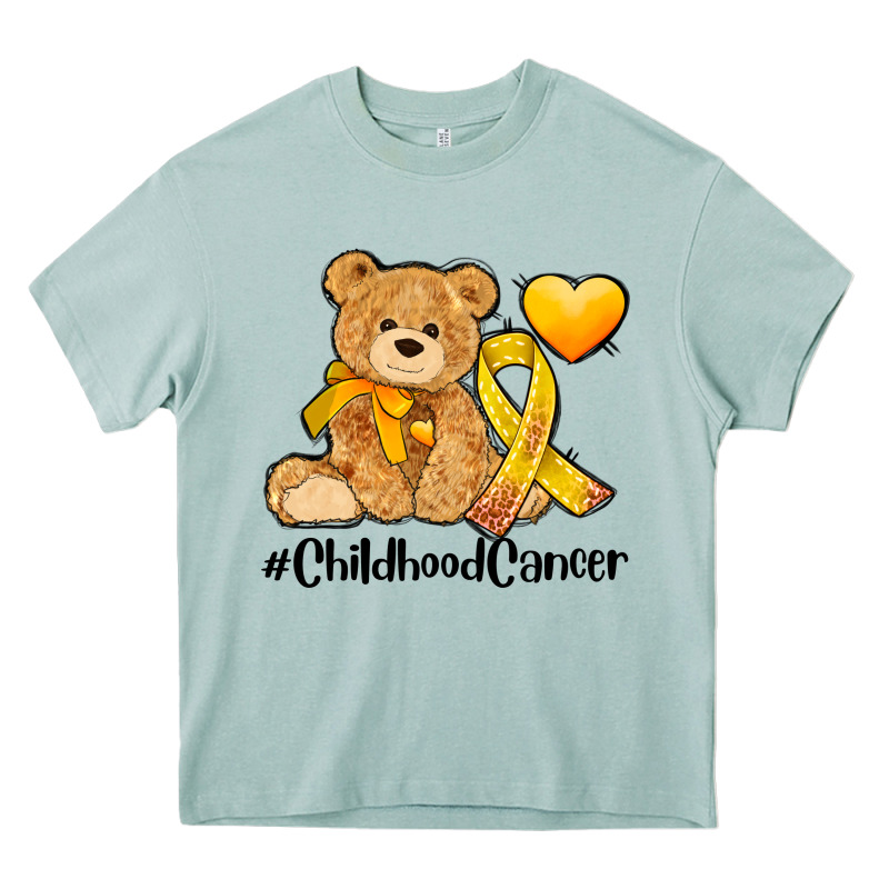 Childhood Cancer And Cancer Ribbon Heavy Core Tee by AdoDesignShop | Teevron