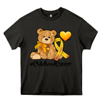 Asphalt childhood cancer and cancer ribbon Heavy Core Tee - AdoDesignShop