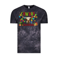 Cloud Black cowboy christmas Vintage Tee - MaliasSmallBusiness