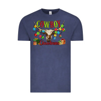 Vintage Denim cowboy christmas Vintage Tee - MaliasSmallBusiness