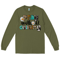 Army Green Pray Without Ceasing Long Sleeve Tee - LillyAllenDesigns