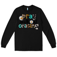 Black Pray Without Ceasing Long Sleeve Tee - LillyAllenDesigns