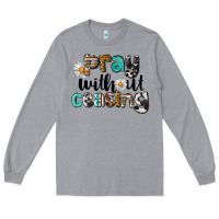 Heather Grey Pray Without Ceasing Long Sleeve Tee - LillyAllenDesigns