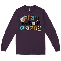 Plum Pray Without Ceasing Long Sleeve Tee - LillyAllenDesigns