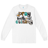 White Pray Without Ceasing Long Sleeve Tee - LillyAllenDesigns