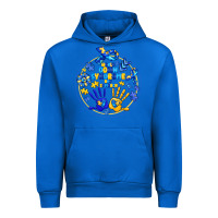 Cobalt World Down Syndrome Day Urban Hoodie - CowhideDigitalArt