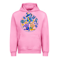 Fuchsia Pink World Down Syndrome Day Urban Hoodie - CowhideDigitalArt