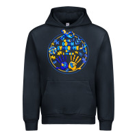 Navy World Down Syndrome Day Urban Hoodie - CowhideDigitalArt