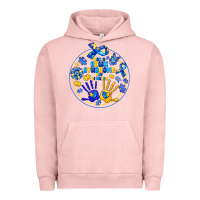 Pigment Salmon World Down Syndrome Day Urban Hoodie - CowhideDigitalArt