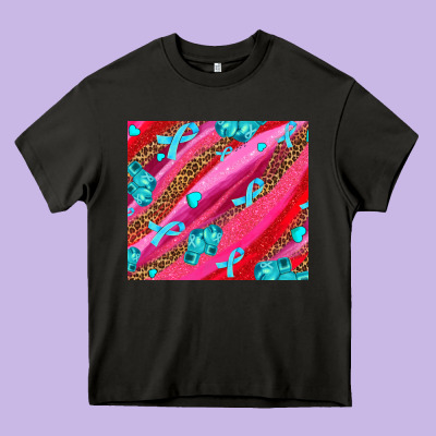 Cancer Boxing Gloves And Cancer Ribbon Heavy Core Tee Designed By Adodesignshop