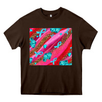 Chocolate Brown cancer boxing gloves and cancer ribbon Heavy Core Tee - AdoDesignShop
