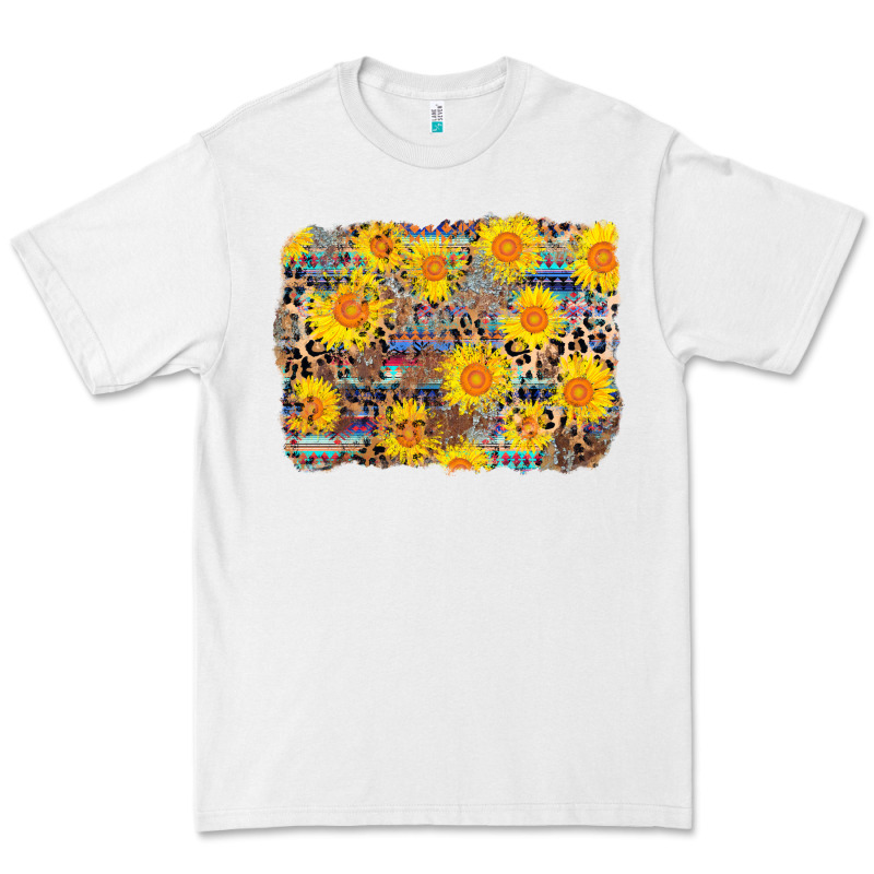 Aztec Sunflower Leopard Background Premium Tee by AdoDesignShop | Teevron
