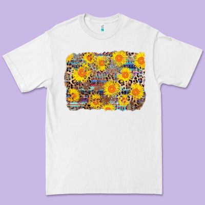 Aztec Sunflower Leopard Background Premium Tee Designed By Adodesignshop