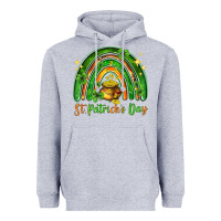 Heather Grey St. Patrick's Day rainbow Heavyweight Hoodie - HowdyJamesFarm