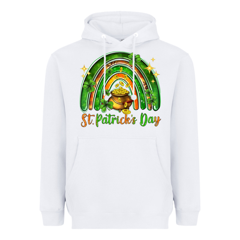 St. Patrick's Day Rainbow Heavyweight Hoodie by HowdyJamesFarm | Teevron