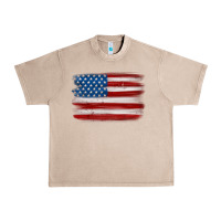 French Oak american flag distressed background Urban Heavy Tee - MaliasSmallBusiness