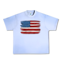 Grape Ice american flag distressed background Urban Heavy Tee - MaliasSmallBusiness