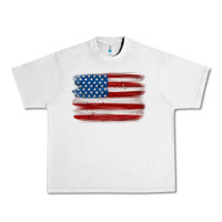 Lunar Rock american flag distressed background Urban Heavy Tee - MaliasSmallBusiness