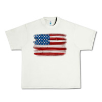 Pistachio american flag distressed background Urban Heavy Tee - MaliasSmallBusiness